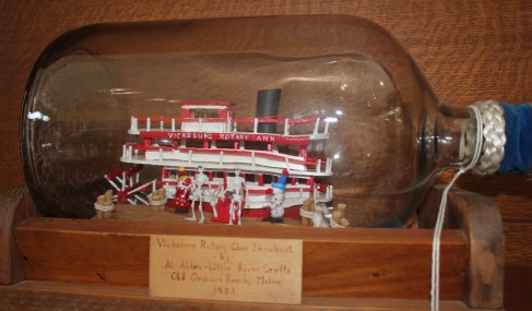 This Showboat in a bottle was constructed by Al Allen in the 60s.