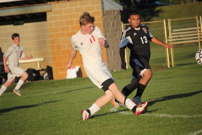 Jordan Hallam, senior, was one of the bright lights for Vicksburg’s soccer team this fall.