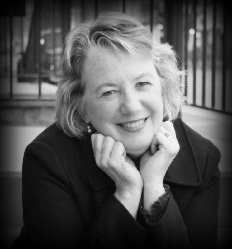 Black and white portrait of Kathy Oswalt-Forsythe