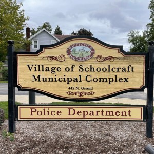 Village of Schoolcraft sign.