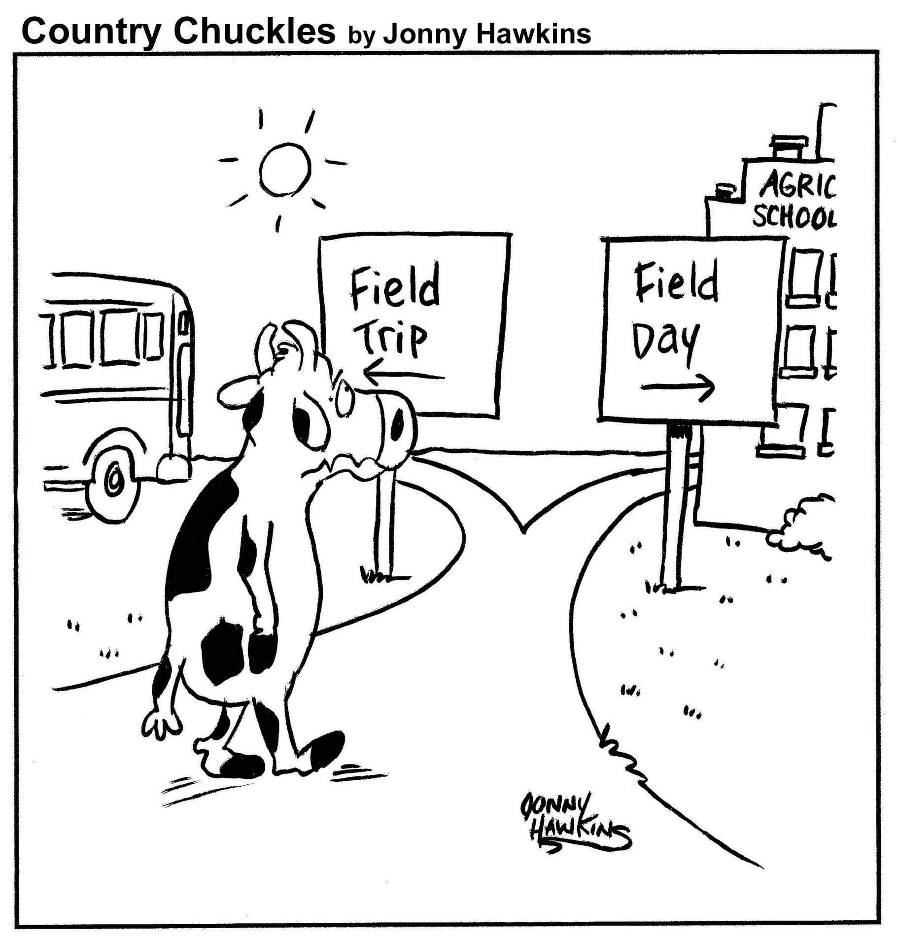 Hawkins cartoon Field Trip ... Field Day