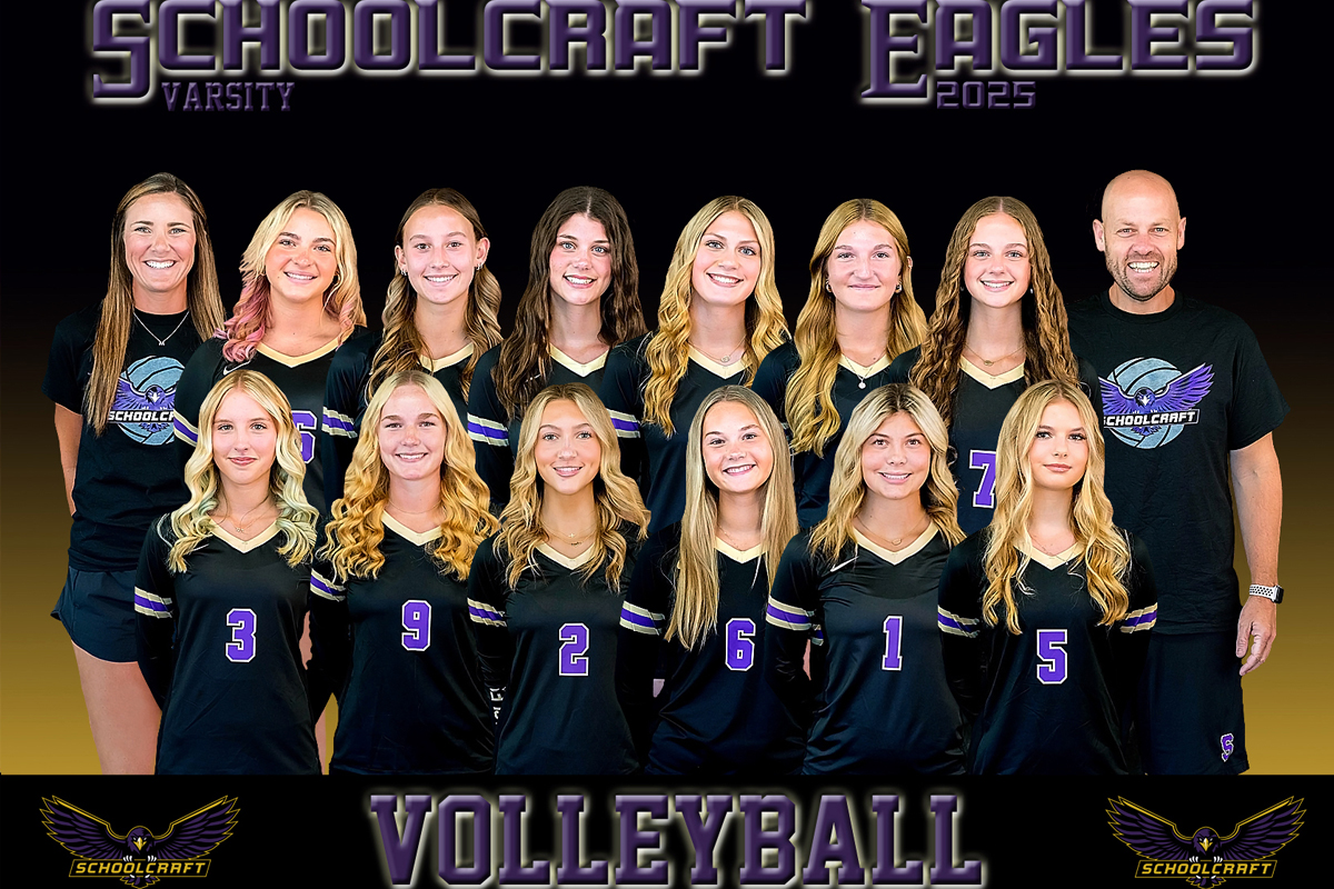 Schoolcraft's varsity volleyball team for Fall 2025.