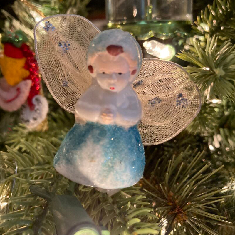 itsafinelife_angel An angel Christmas tree ornament.