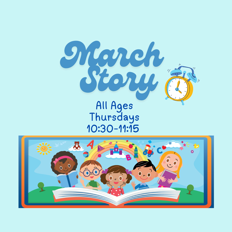 March Story Time at Schoolcraft Community Library.