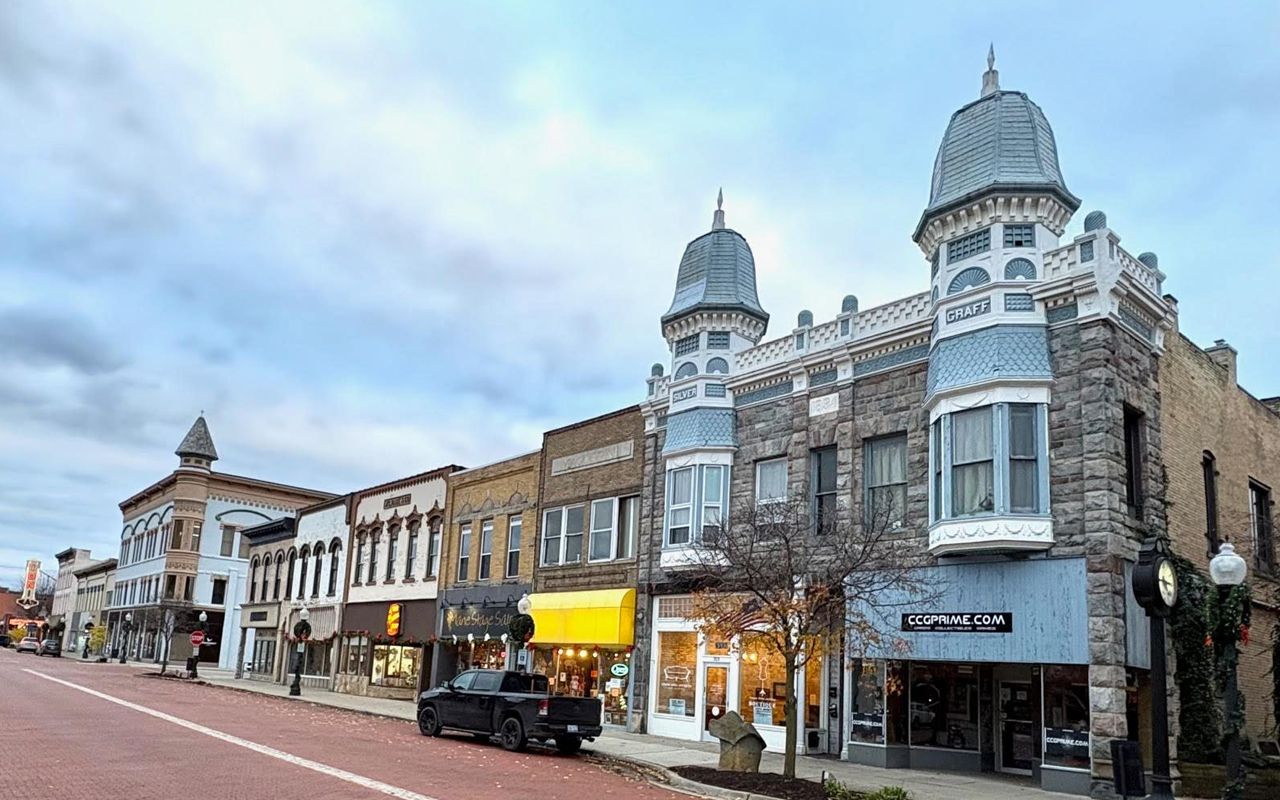 The historic buildings of downtown Ionia.