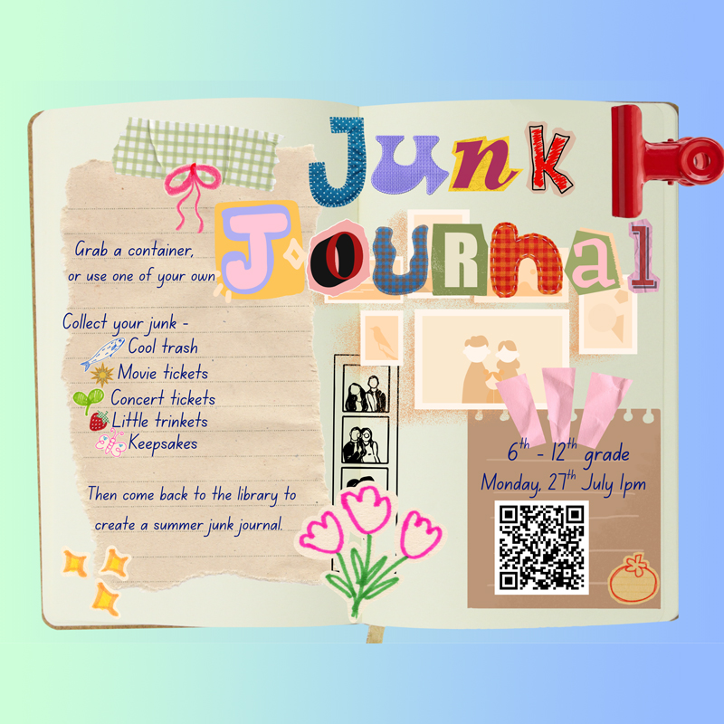 Junk Journal event at Schoolcraft Community Library.